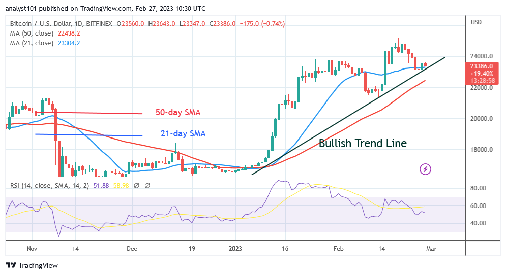 BTC Price Rebounds but Risks Decline below $23K